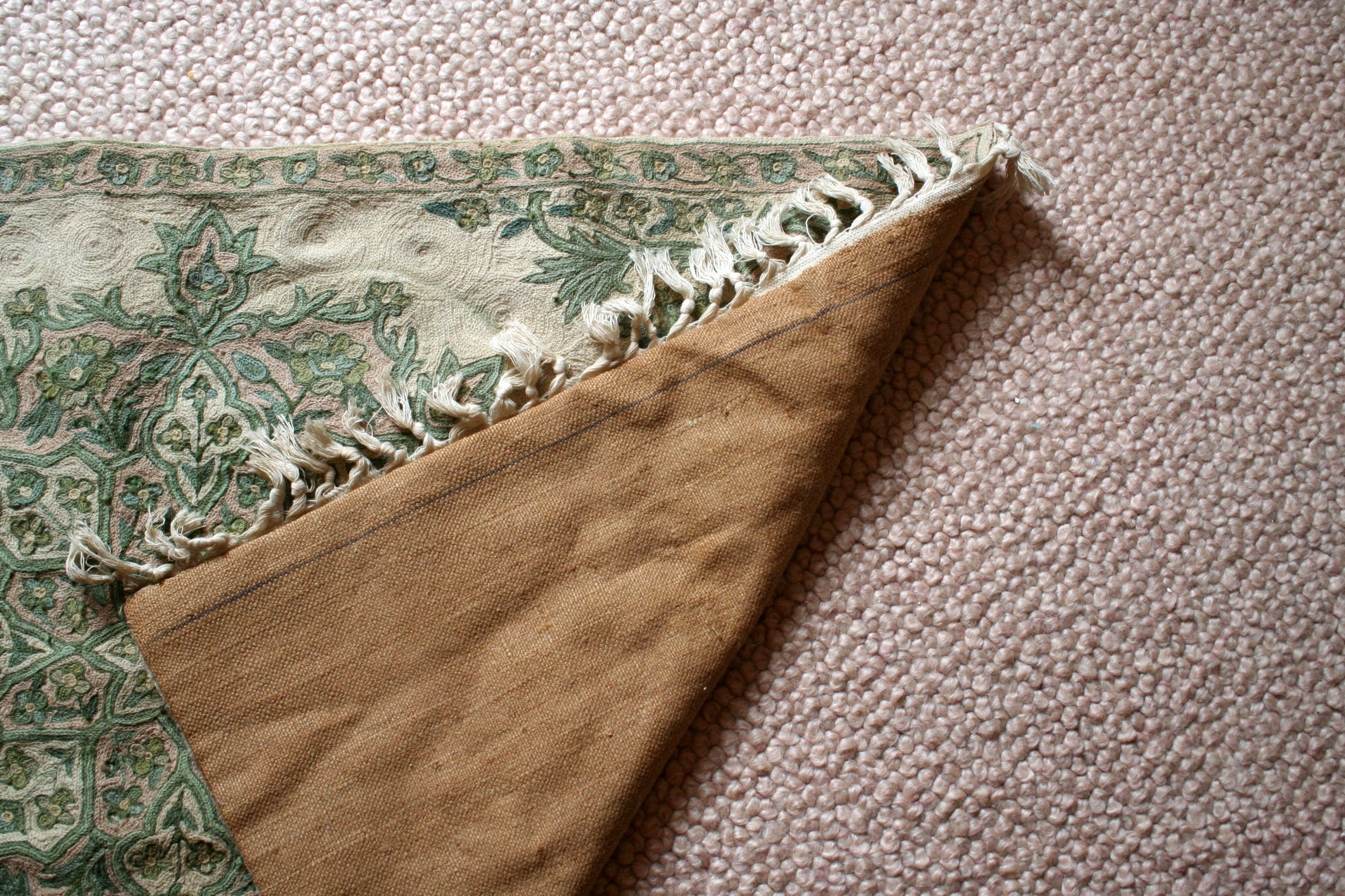 VIntage Crewel Accent Rug