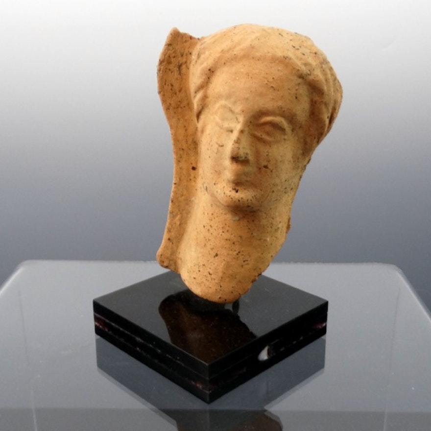 Ancient Israeli Terra Cotta Bust of a Woman