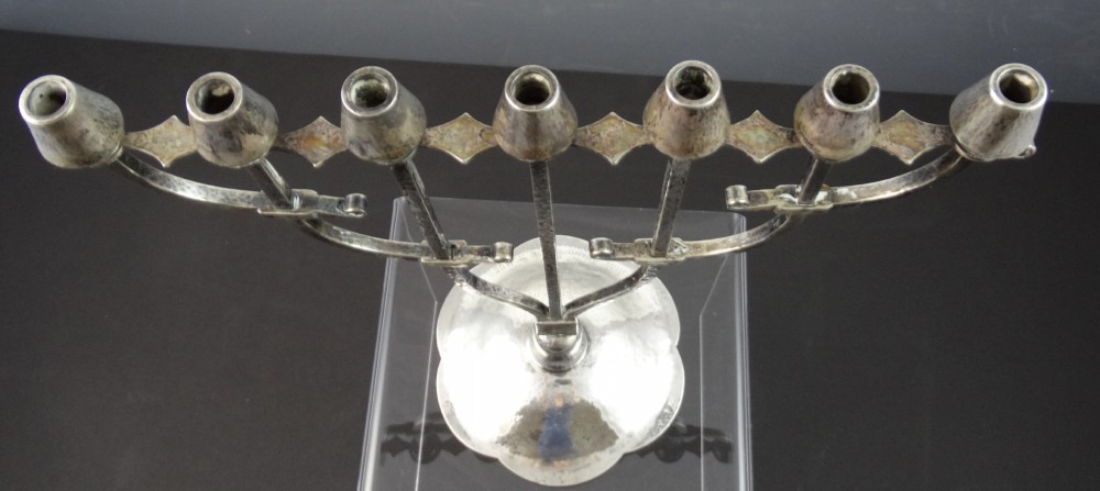 Vintage Sterling Silver Menorah Arts and Crafts Style