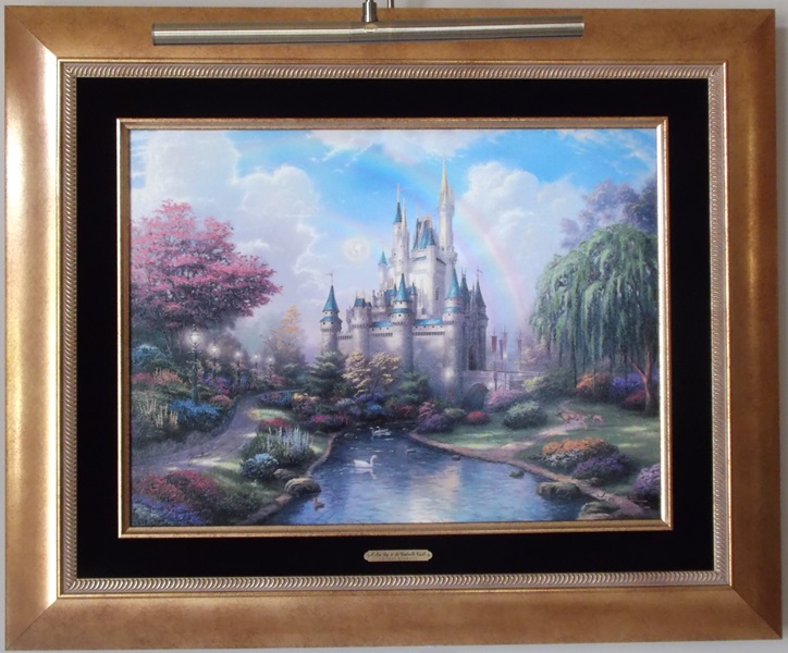 A New Day at the Cinderella Castle Thomas Kinkade Print on Canvas