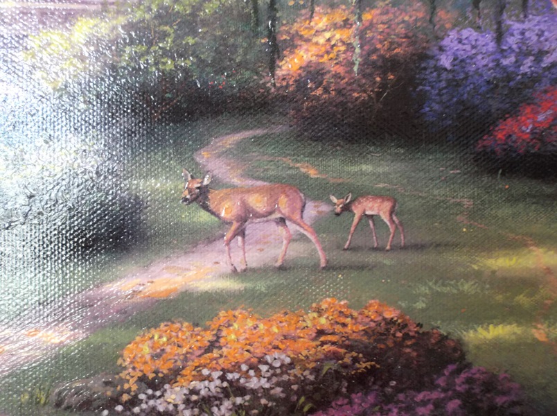 A New Day at the Cinderella Castle Thomas Kinkade Print on Canvas