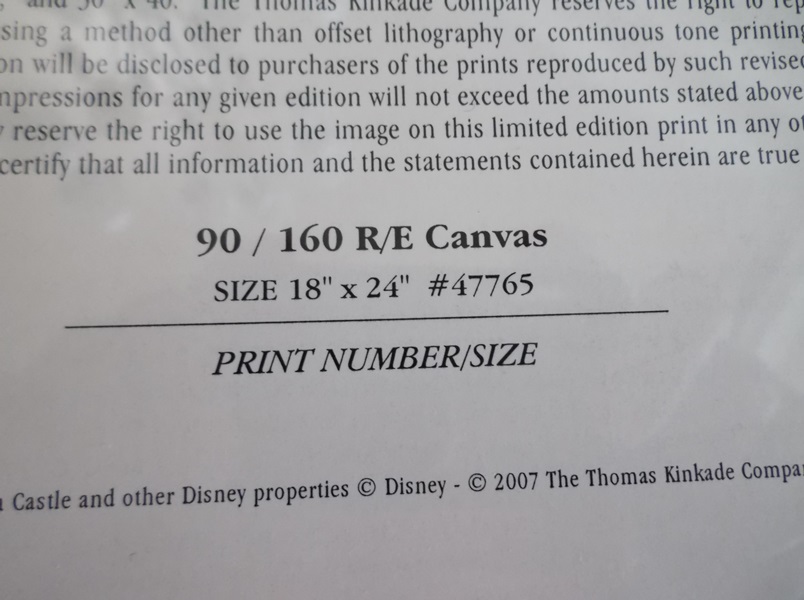 A New Day at the Cinderella Castle Thomas Kinkade Print on Canvas