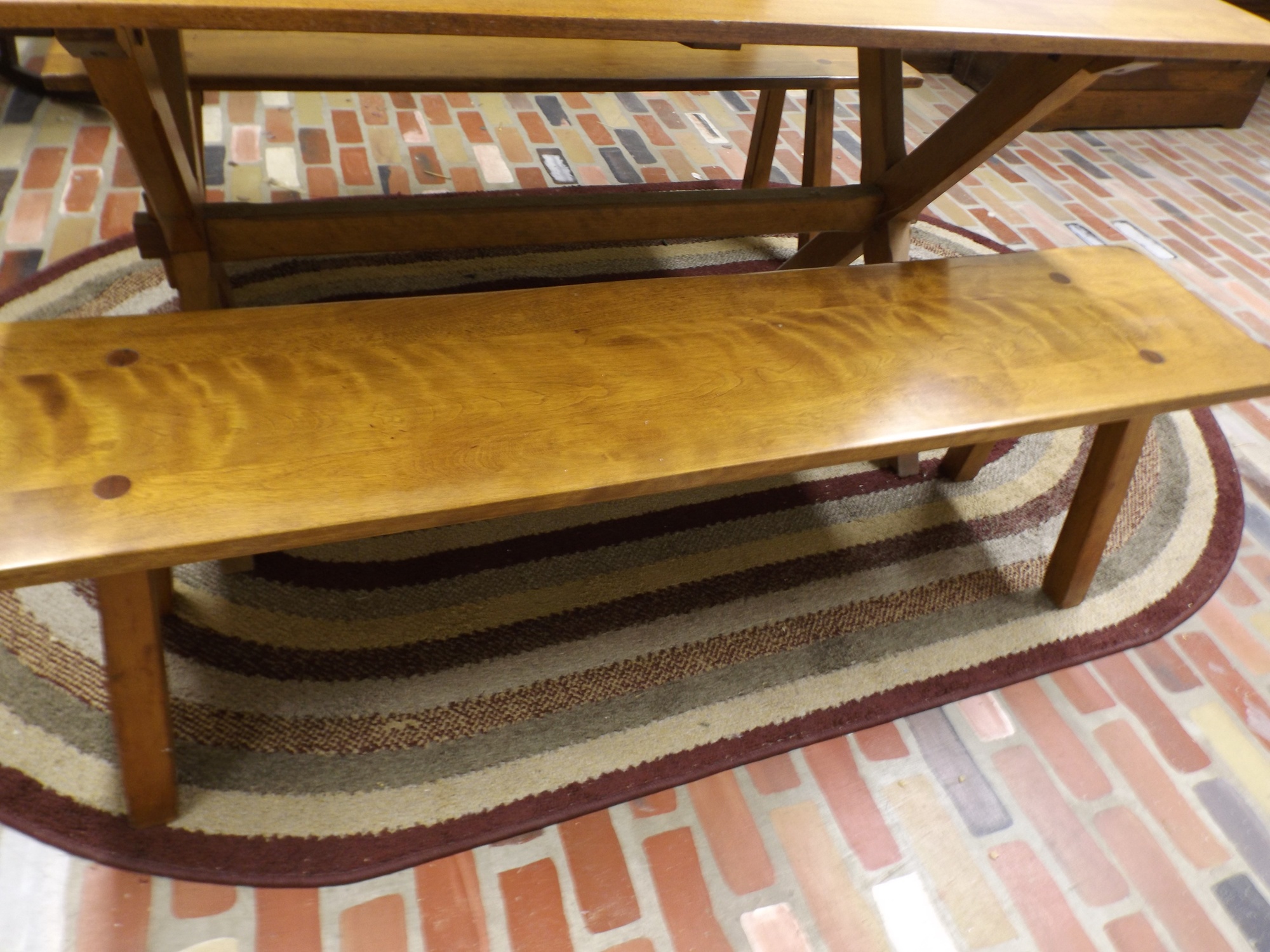 Colonial Style Tavern Table and Benches