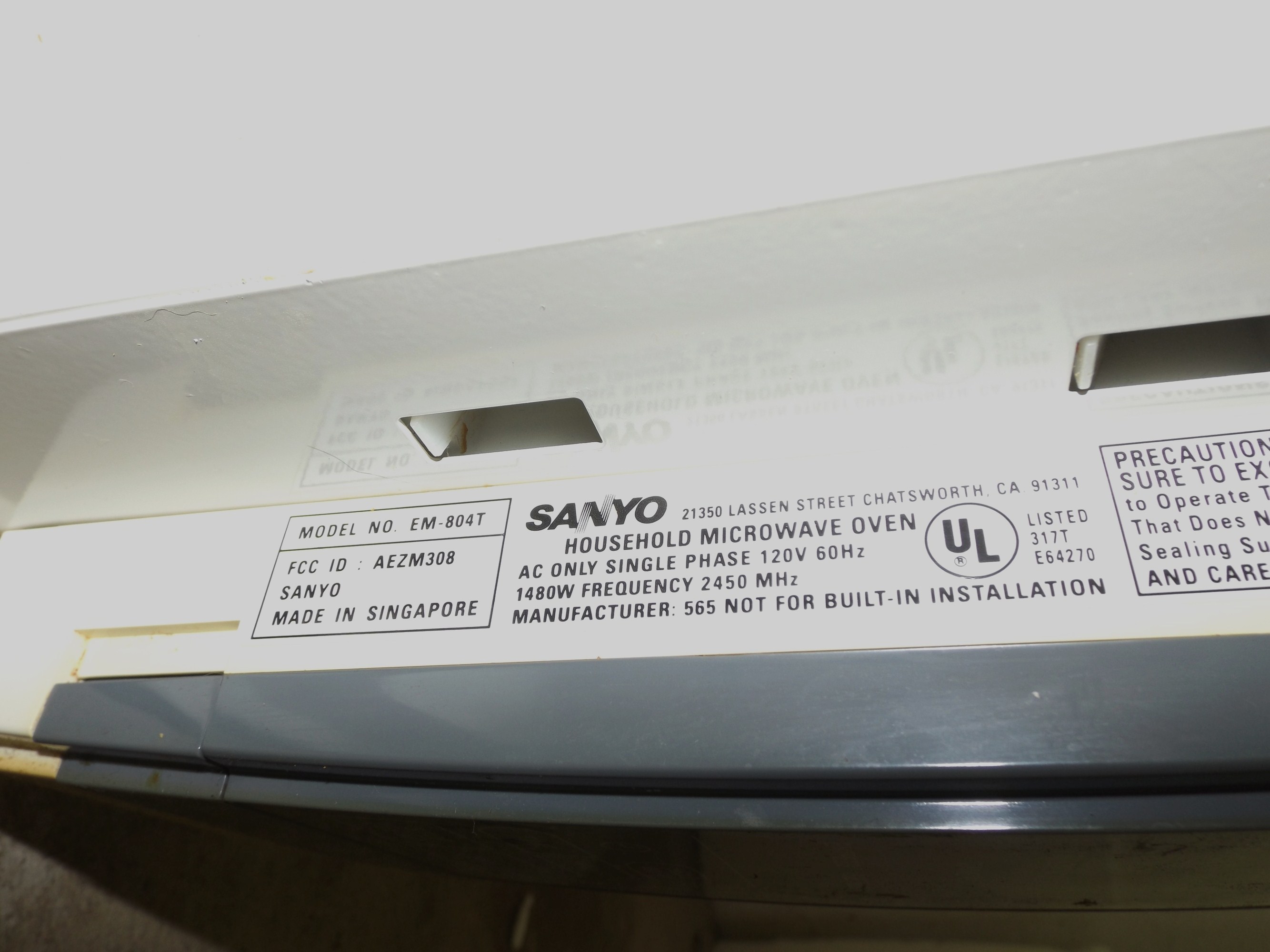 Sanyo Microwave Oven