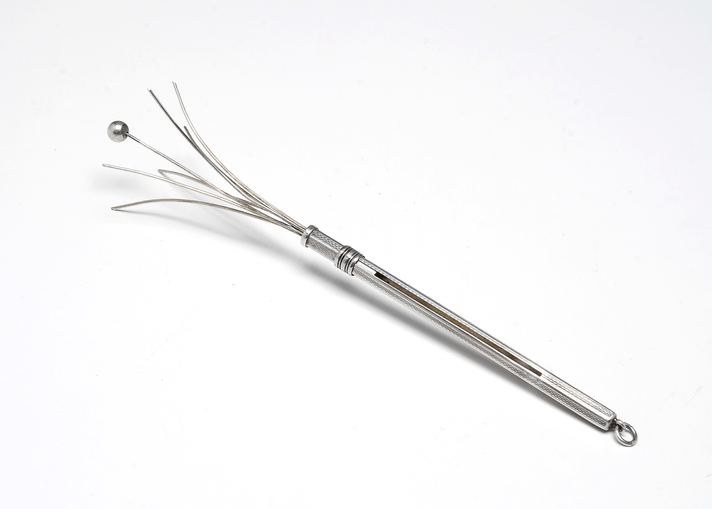 Vintage Silver Tone Champagne Drink Mixer Pendant