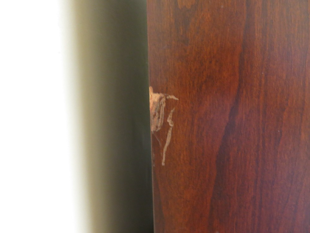 Mahogany Lighted China Cabinet with Glass Doors and Shelves