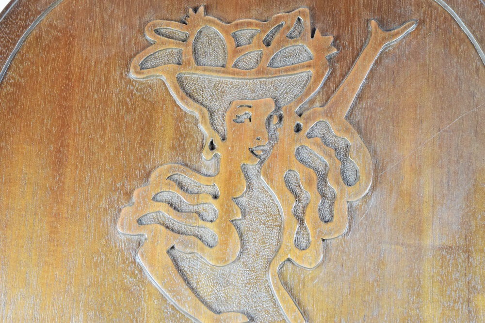 A Carved Wooden "Chiquita" Wall Plaque 