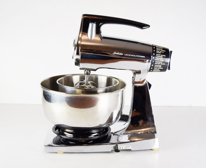 A Vintage Sunbeam Mixmaster Mixer with Instruction Booklet