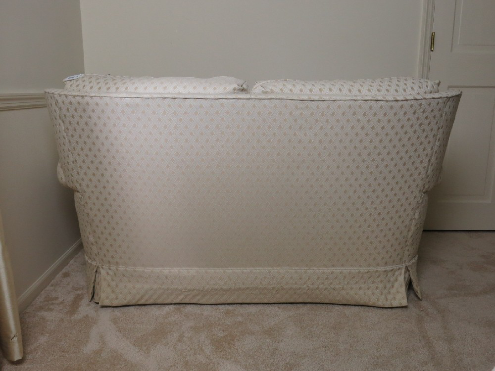Charming Vintage Yellow Cross-Weave Patterned Couch