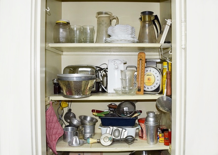 Kitchen Pantry Filled with Vintage Goodies