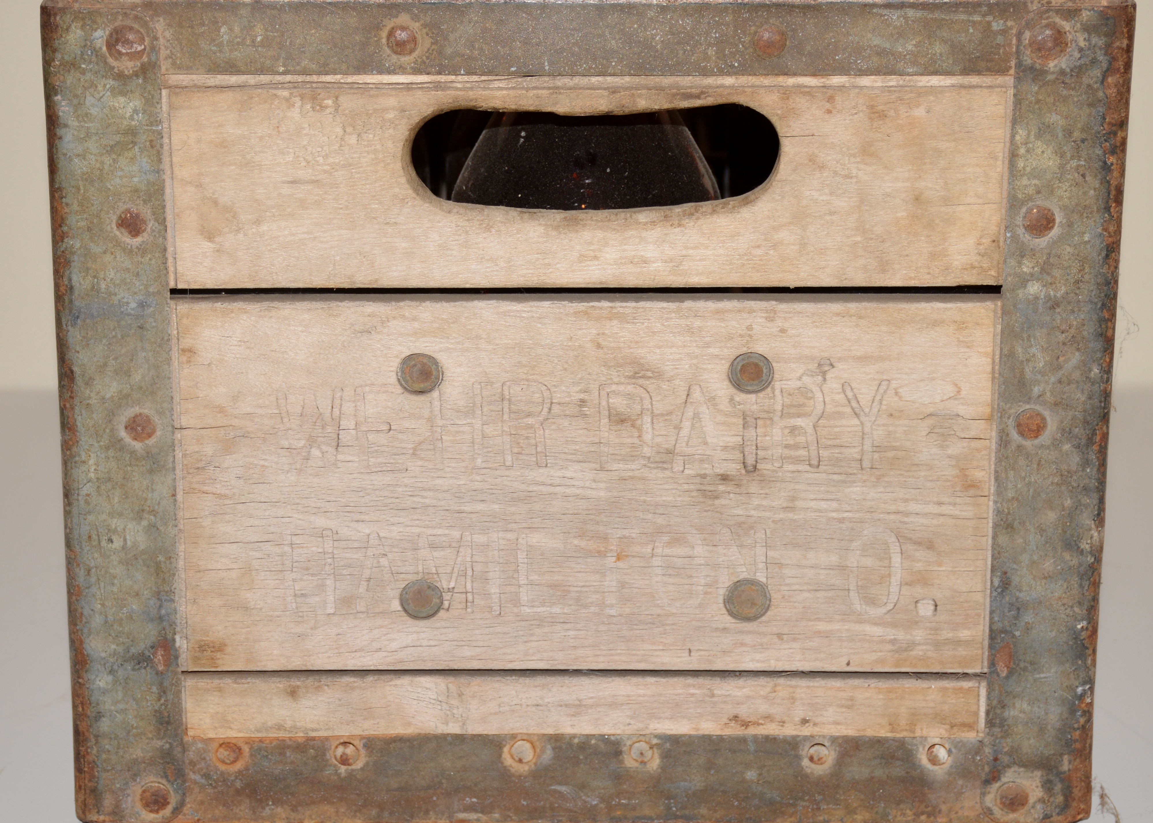 Vintage Milk Crate and Bottles