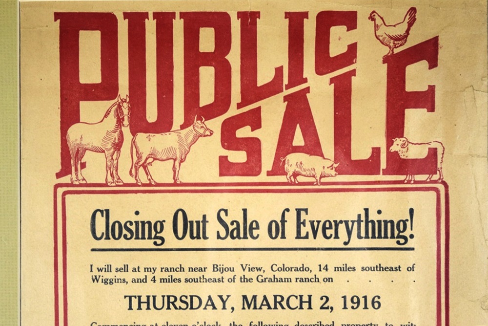 1916 "Public Sale" Notice