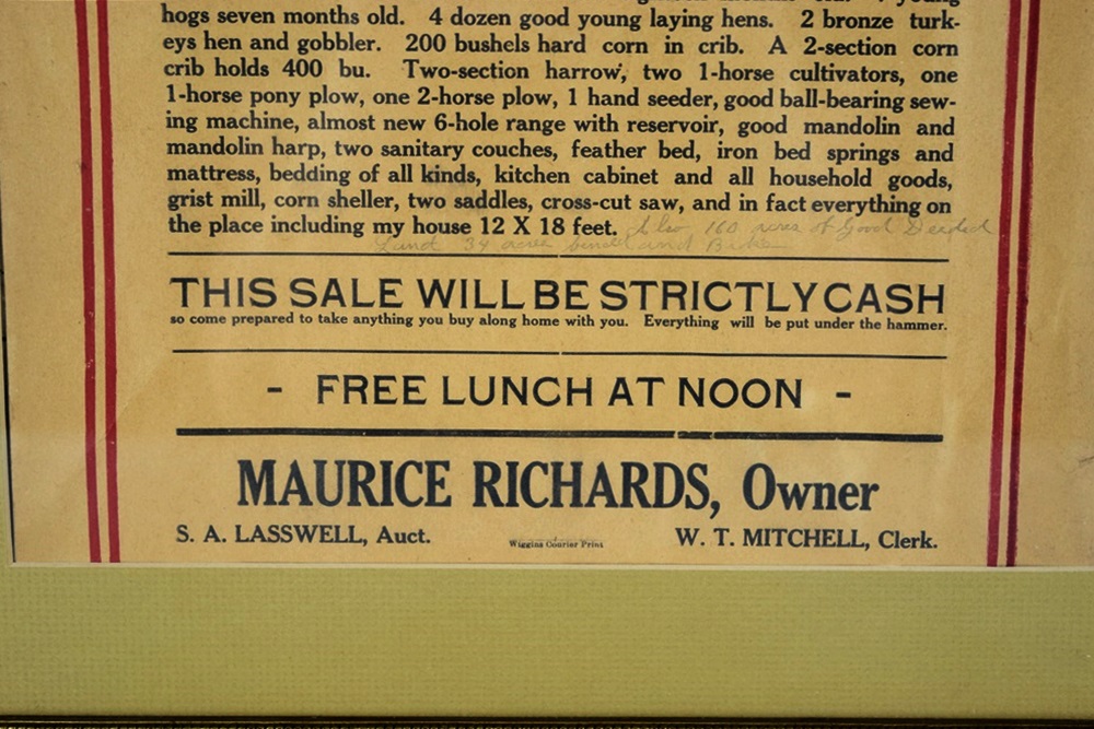 1916 "Public Sale" Notice