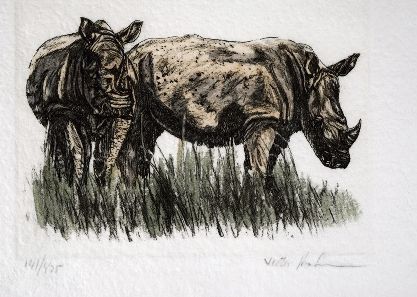 Signed and Numbered Hand-Colored Engravings by Victor Hohne