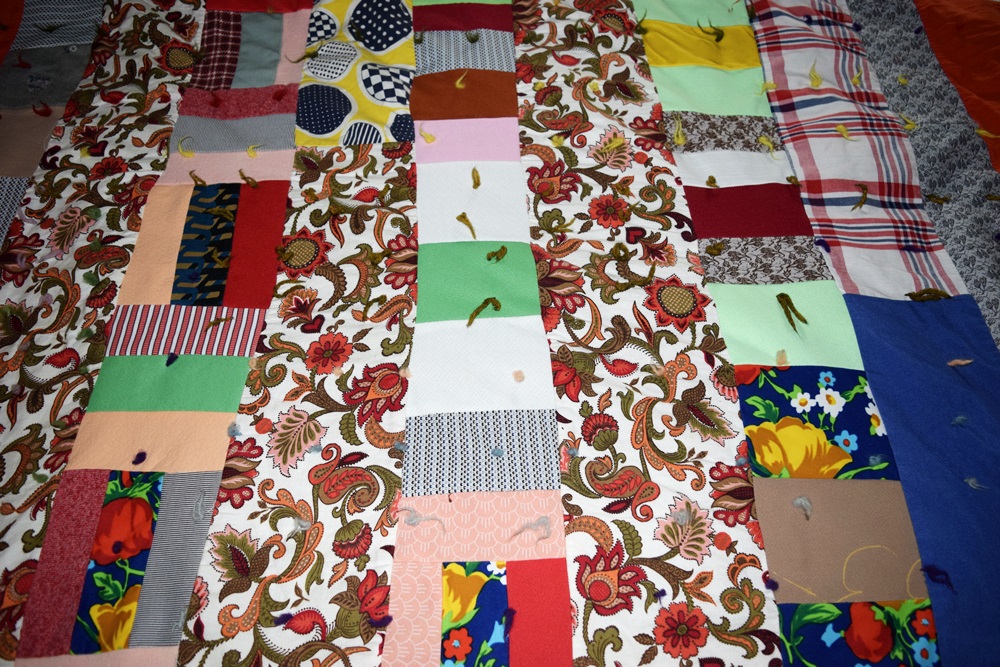 Vintage Chenille and Matelasse Bed Coverlets and a Blue Blanket