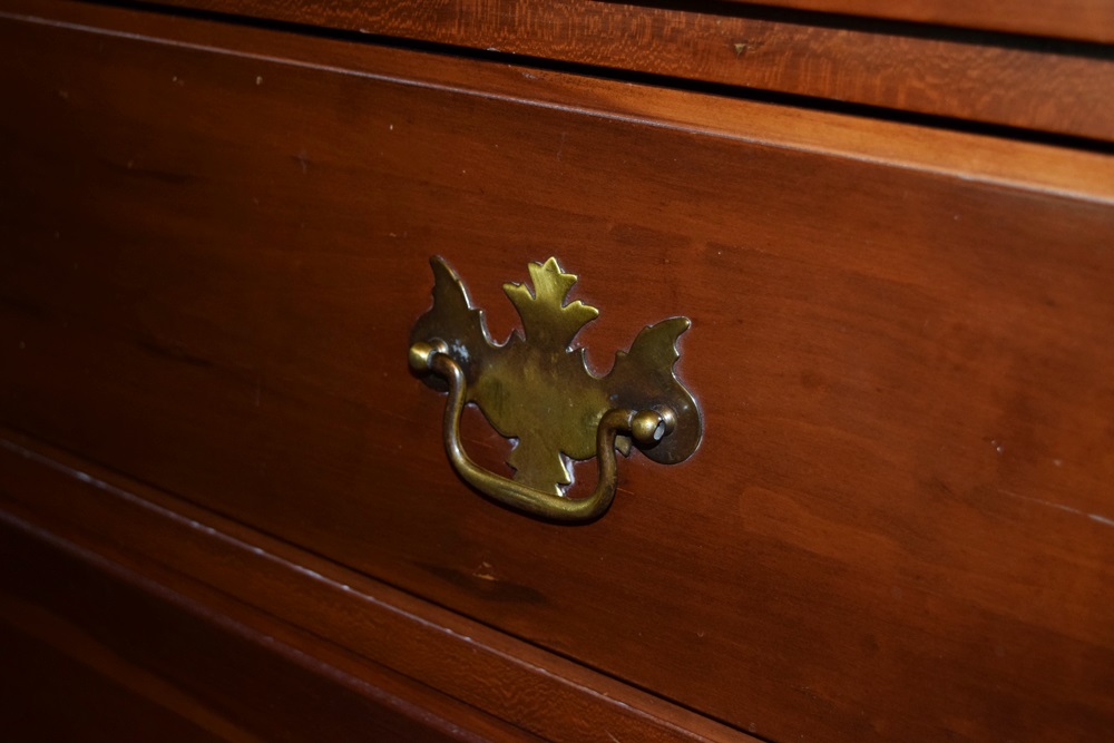 Tall Traditionally Styled Chest of Drawers and Similar Side Table