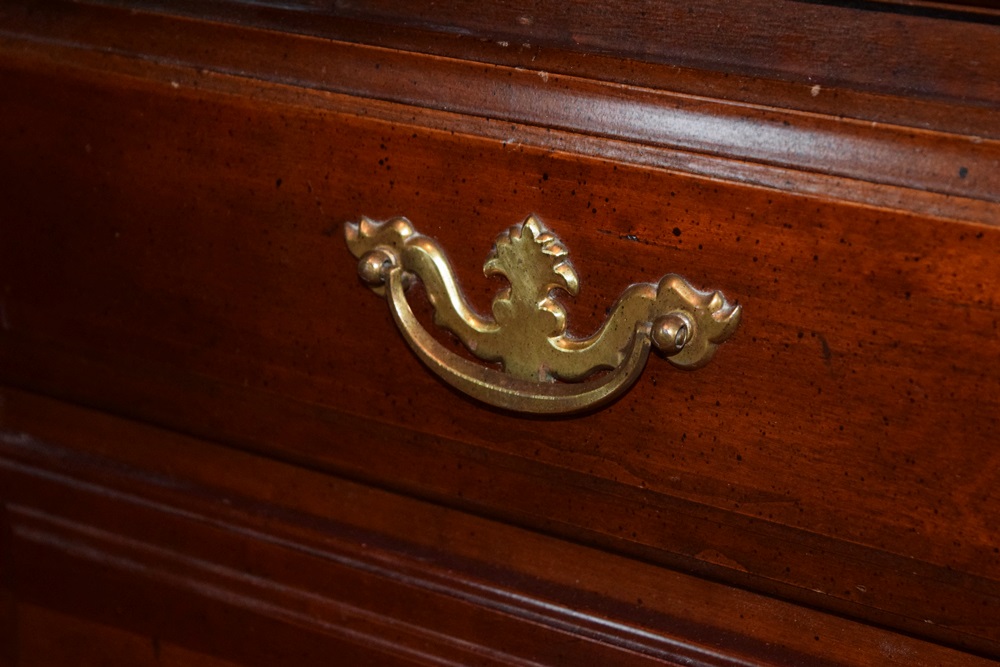 Tall Traditionally Styled Chest of Drawers and Similar Side Table