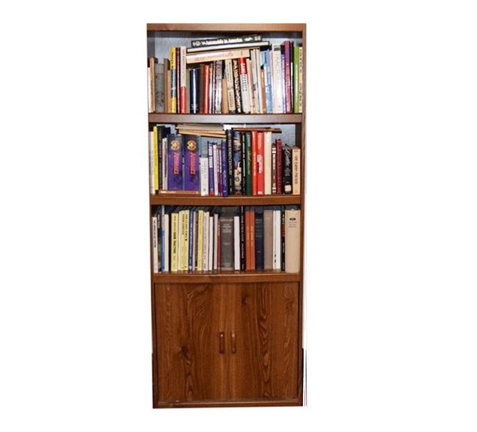 A Bookcase Filled with Books Referring to Cars and Trucks