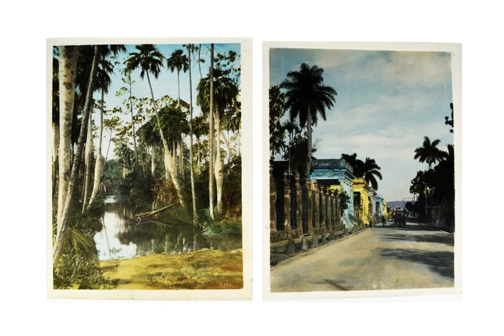 Two Vintage Hand-Colored and Painted Photos
