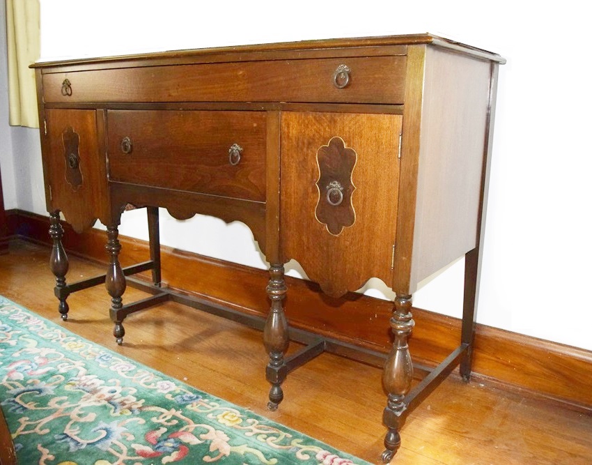 Vintage 1930s Sideboard and China Hutch