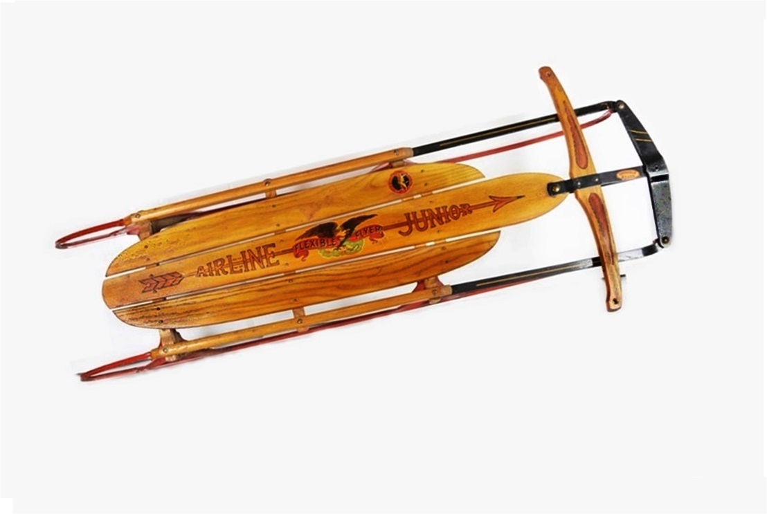 Very Rare 1939 Airline Junior Flexible Flyer Sled, Never Used