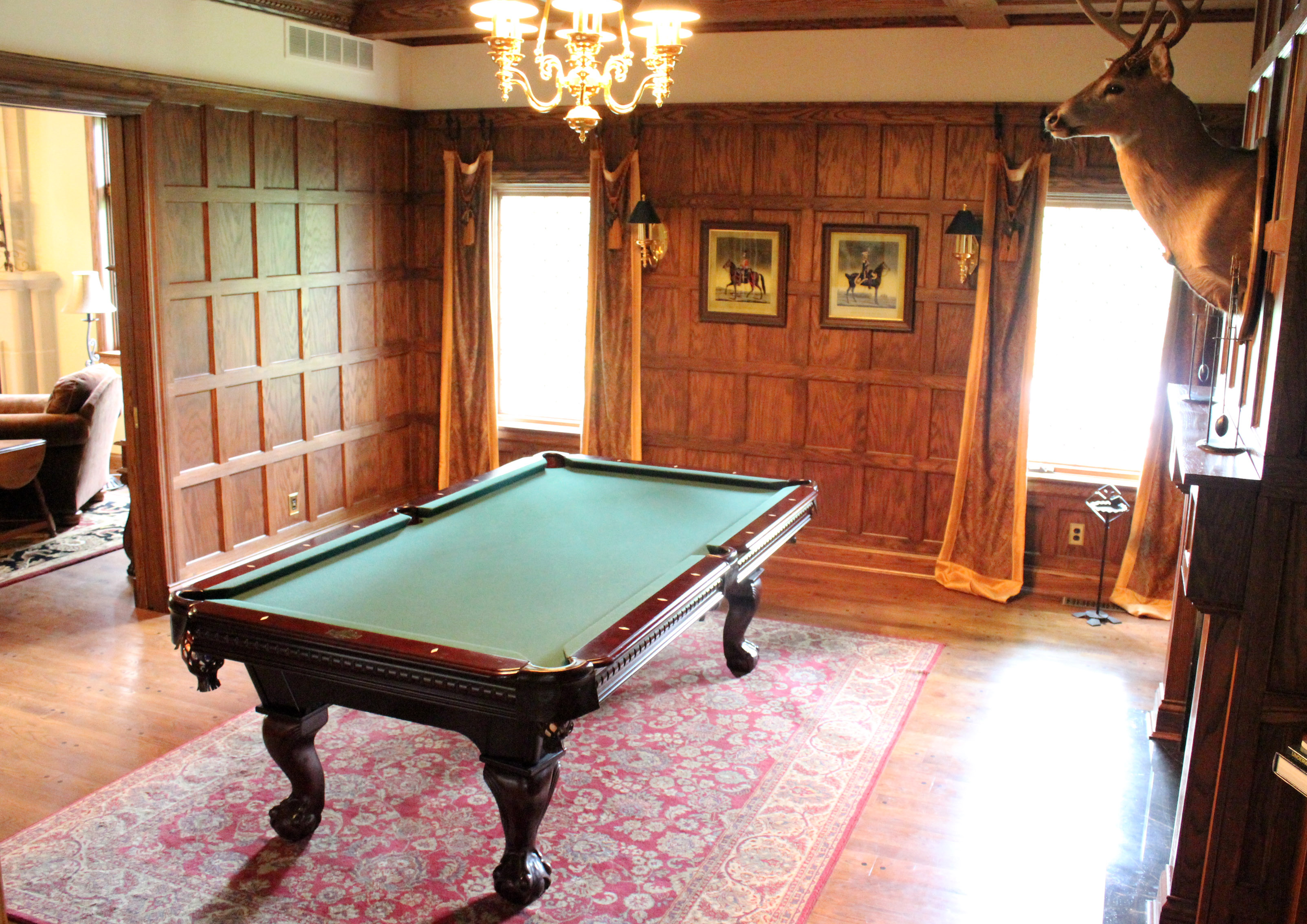 Chippendale Style Elephant Balls Ltd. Billiards Table 