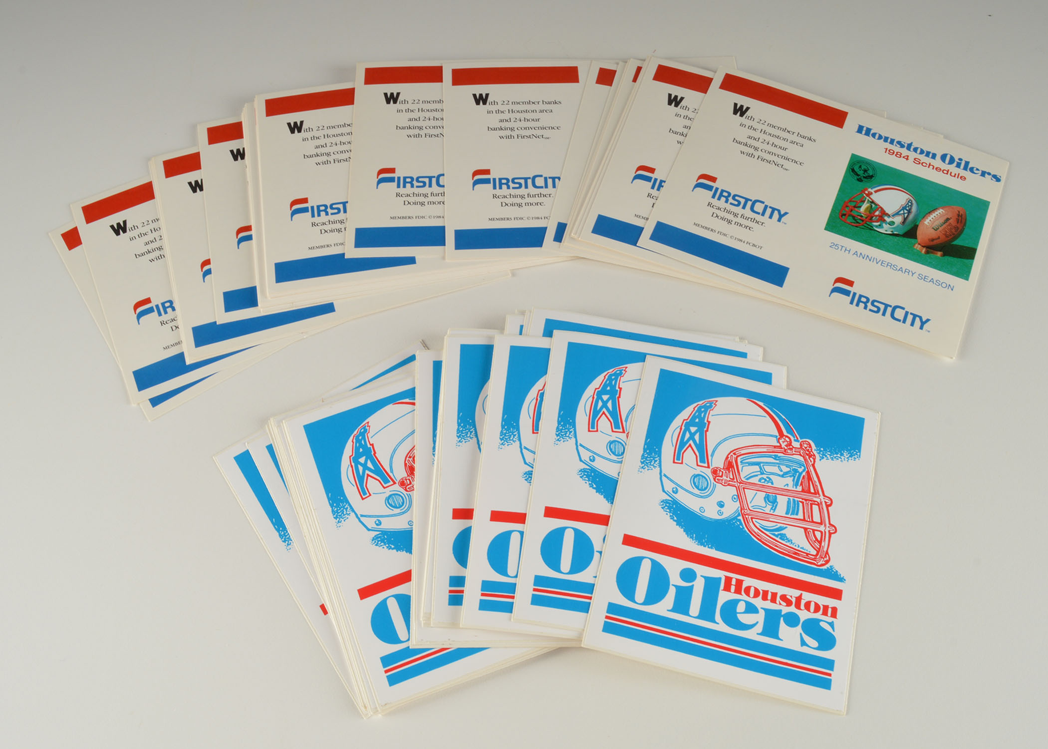 A Collection of Vintage Houston Oilers Merchandise