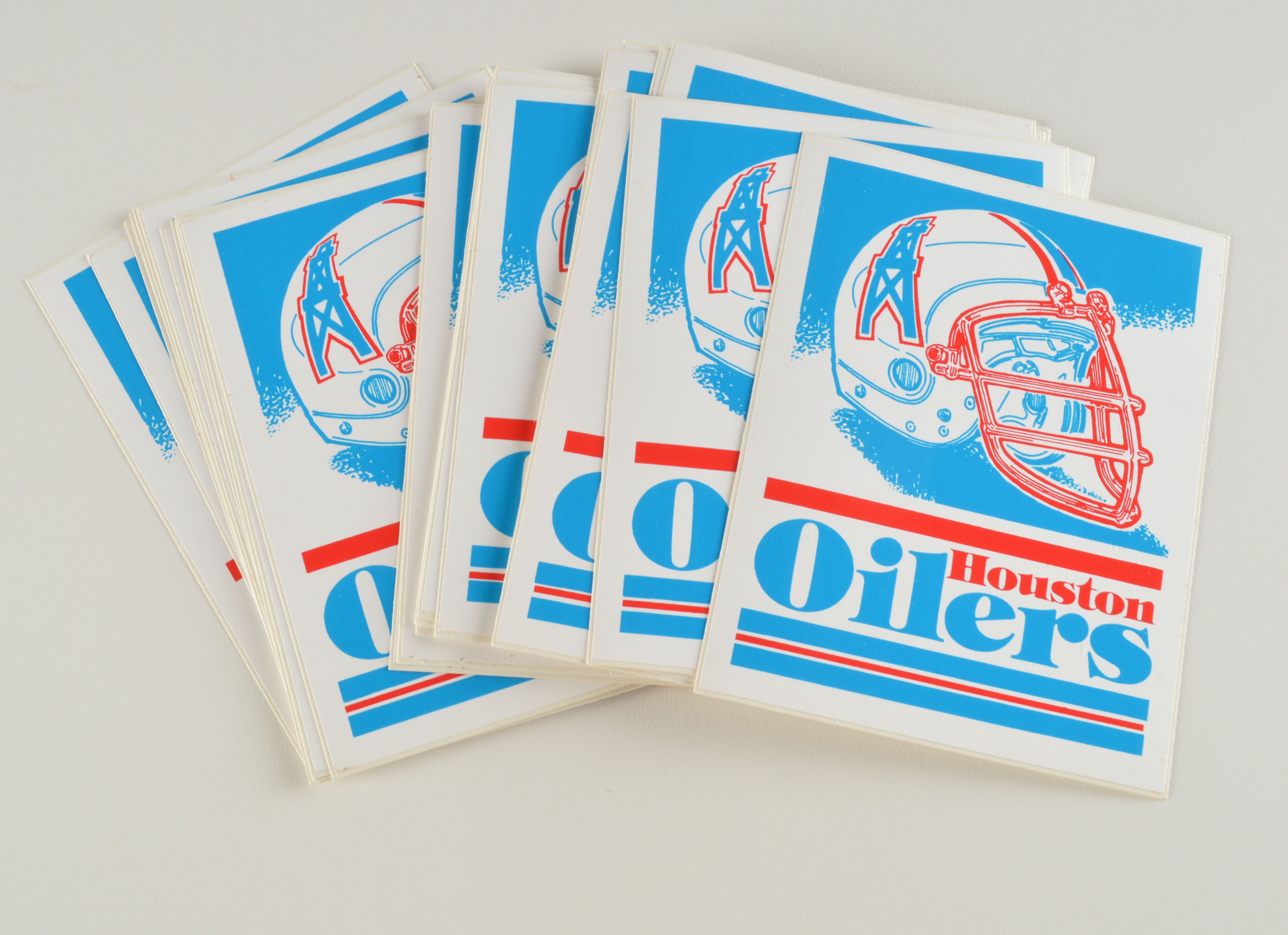 A Collection of Vintage Houston Oilers Merchandise