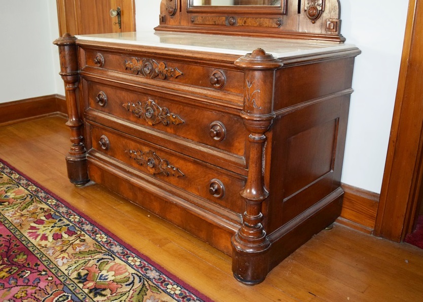 A Wonderful Late 19th c Renaissance Revival Dresser and Mirror