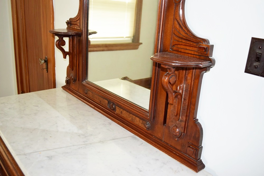 A Wonderful Late 19th c Renaissance Revival Dresser and Mirror