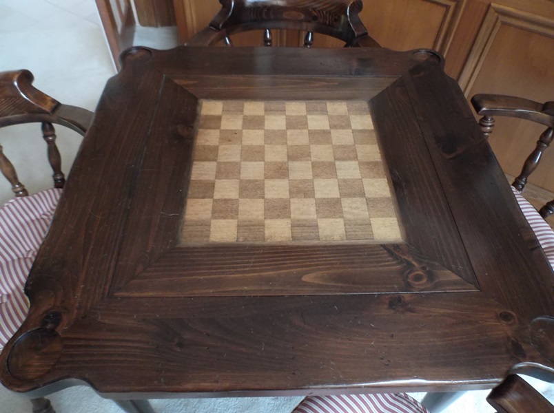 Mid-20th Century Ethan Allen Game Table and Chairs 