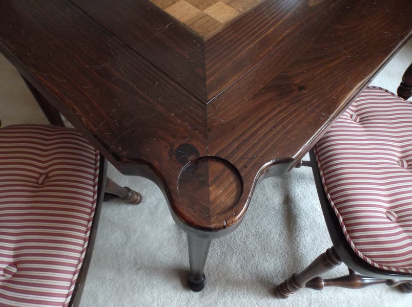 Mid-20th Century Ethan Allen Game Table and Chairs 