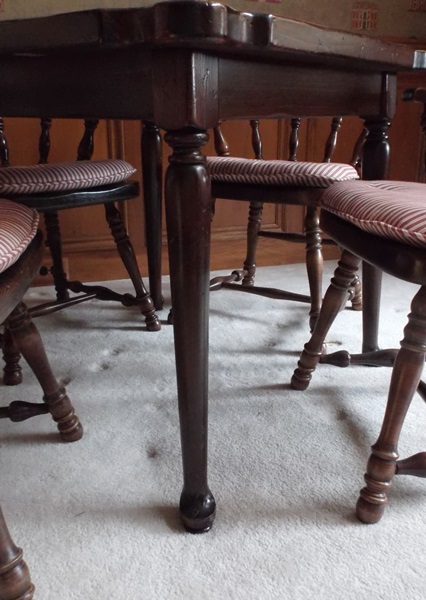 Mid-20th Century Ethan Allen Game Table and Chairs 