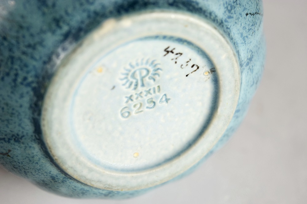 A Rookwood Mottled Turquoise Vase, Dated 1934 in Box with Booklet