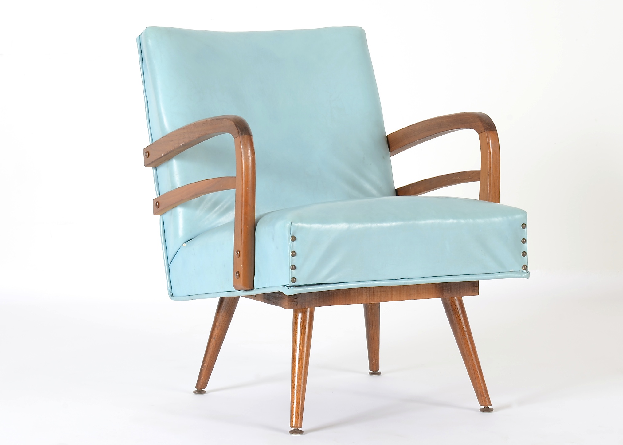 1960's Vinyl Arm Chair with Spring Rocker