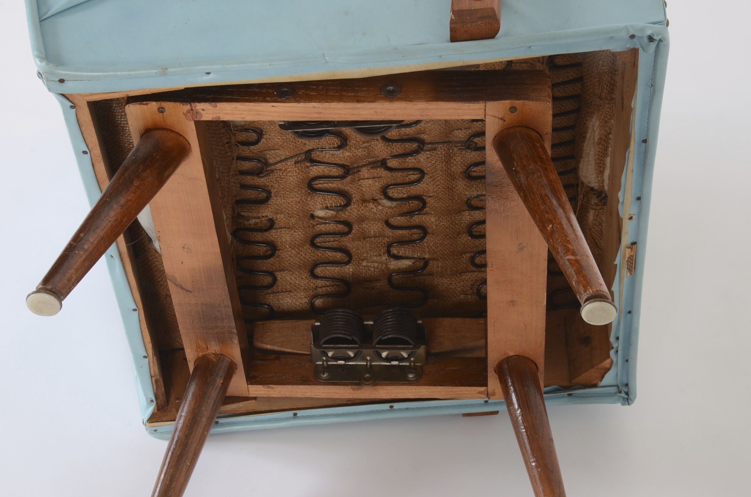 1960's Vinyl Arm Chair with Spring Rocker