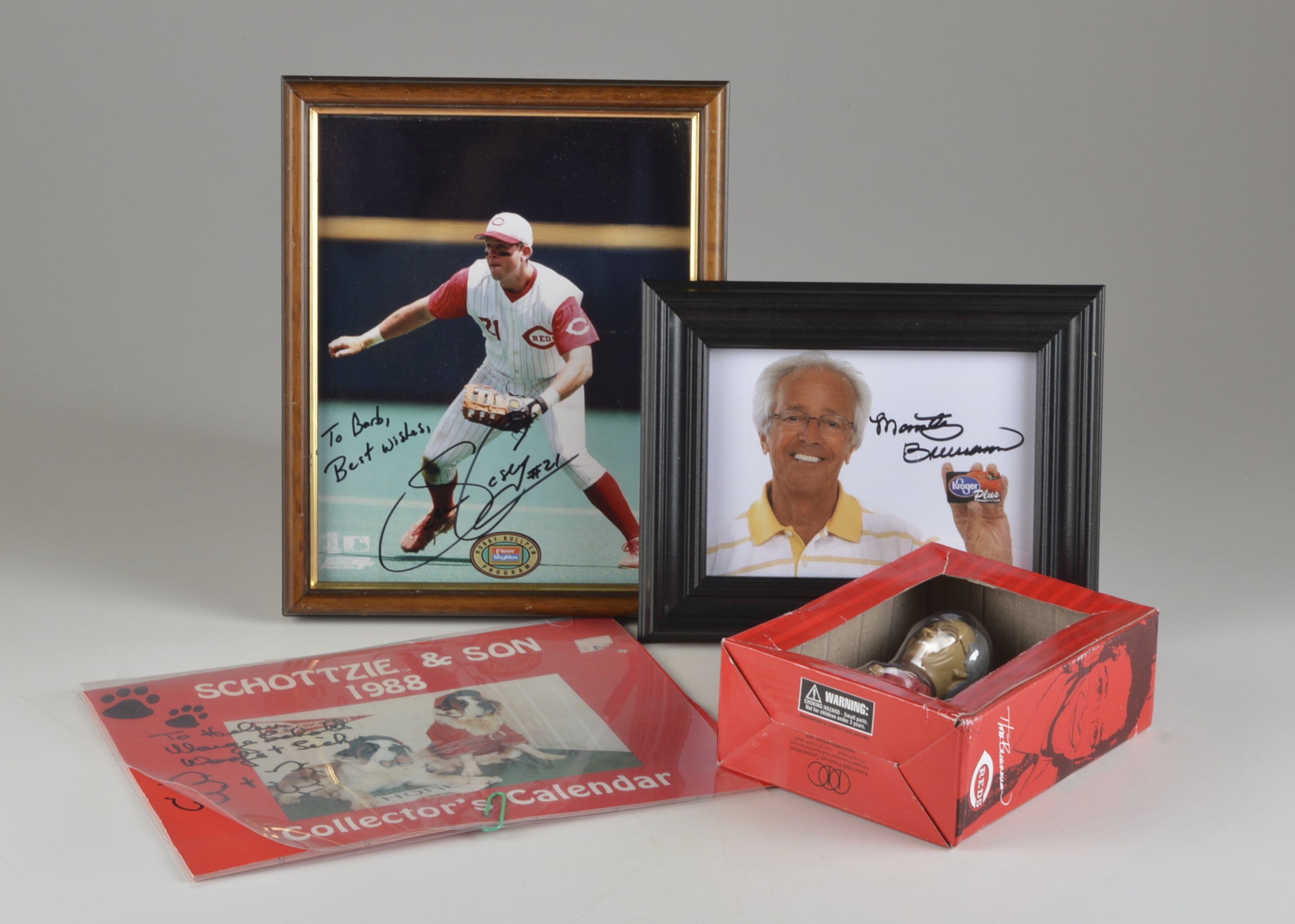 Marge Schott, Sean Casey and Marty Brennaman Signed Items