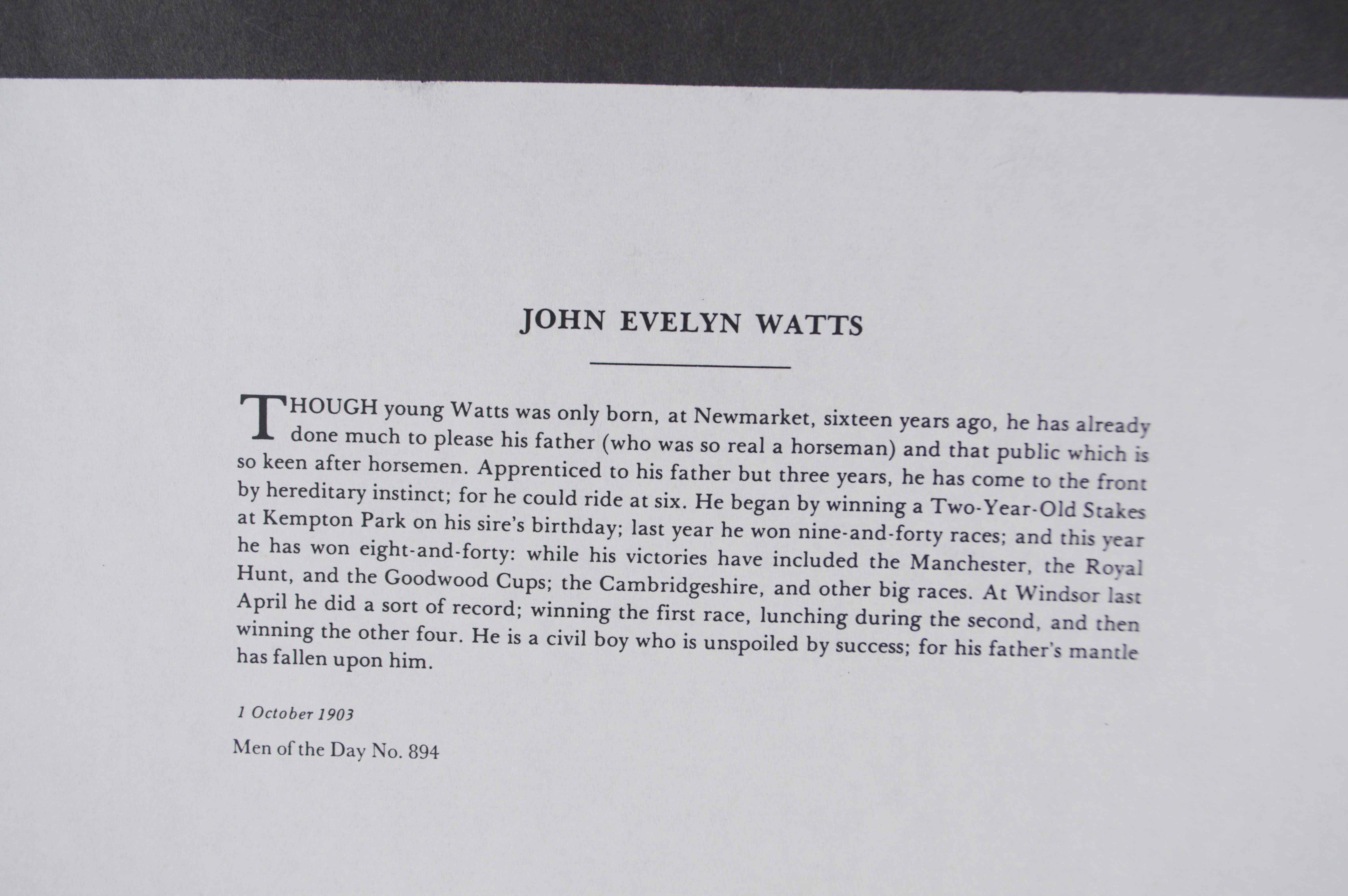 Set of Four Framed Vanity Fair Jockey Prints