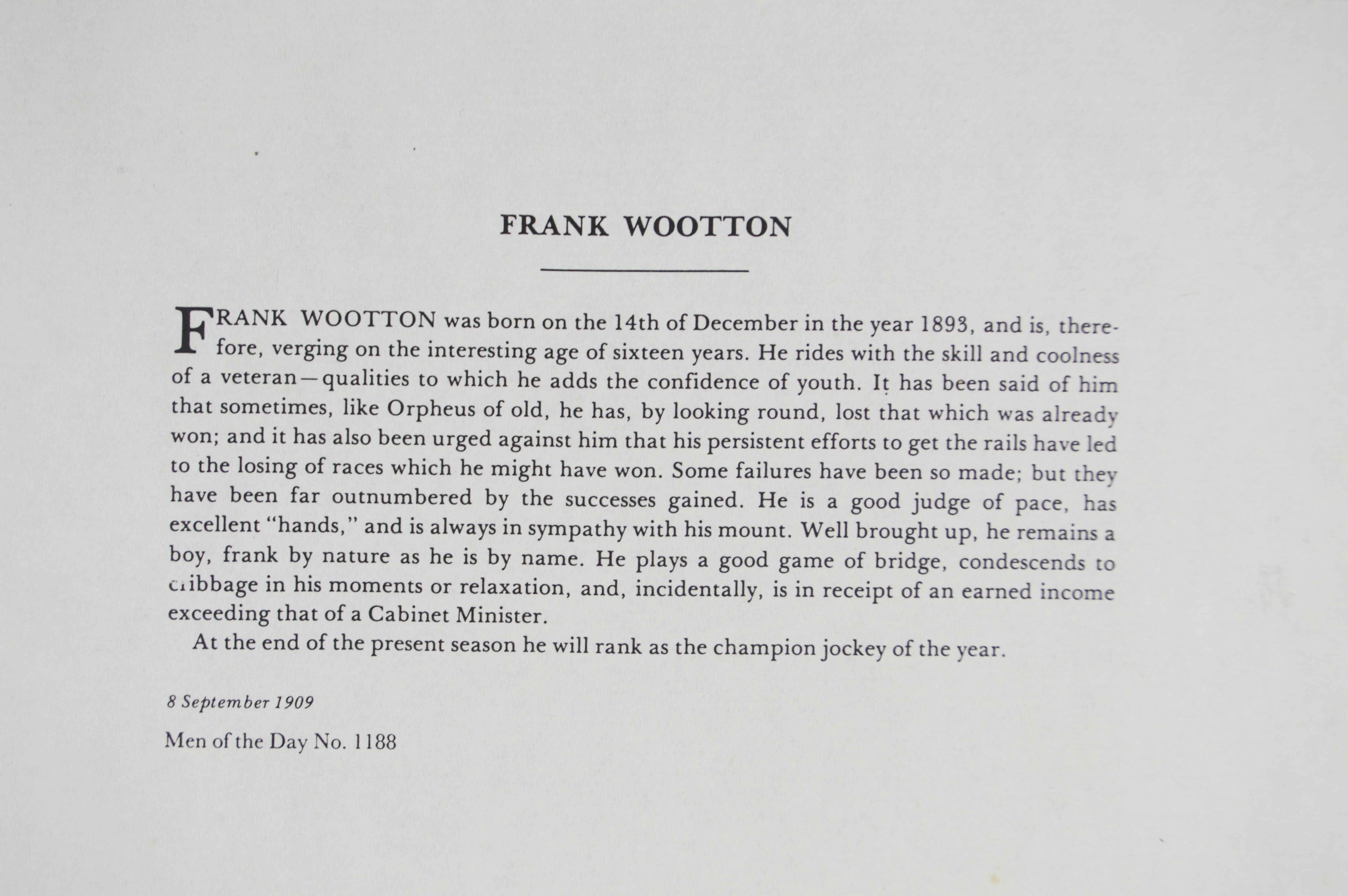 Set of Four Framed Vanity Fair Jockey Prints