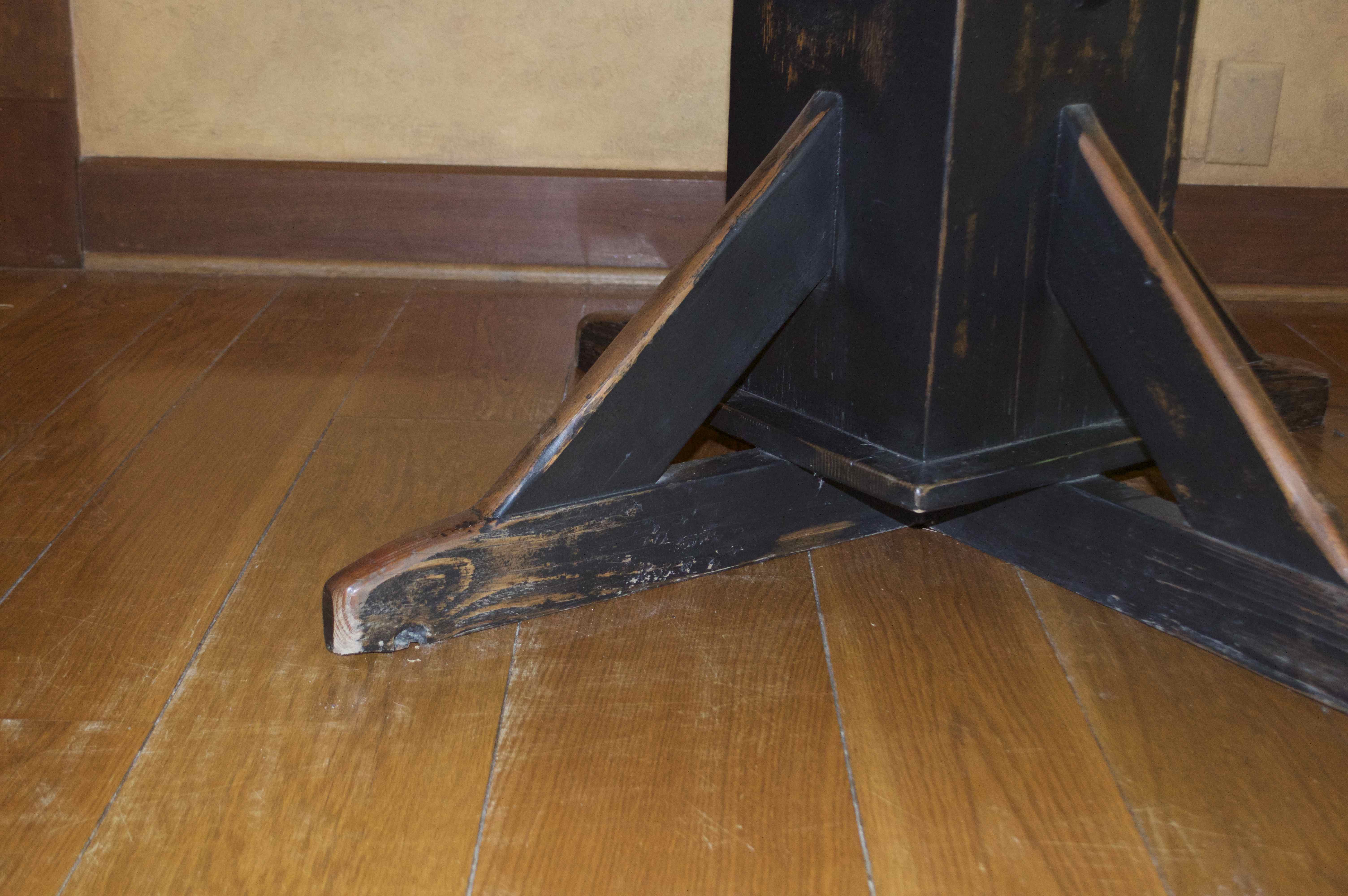 Painted Wood Bostonian Round Pedestal Table by Richard Mulligan