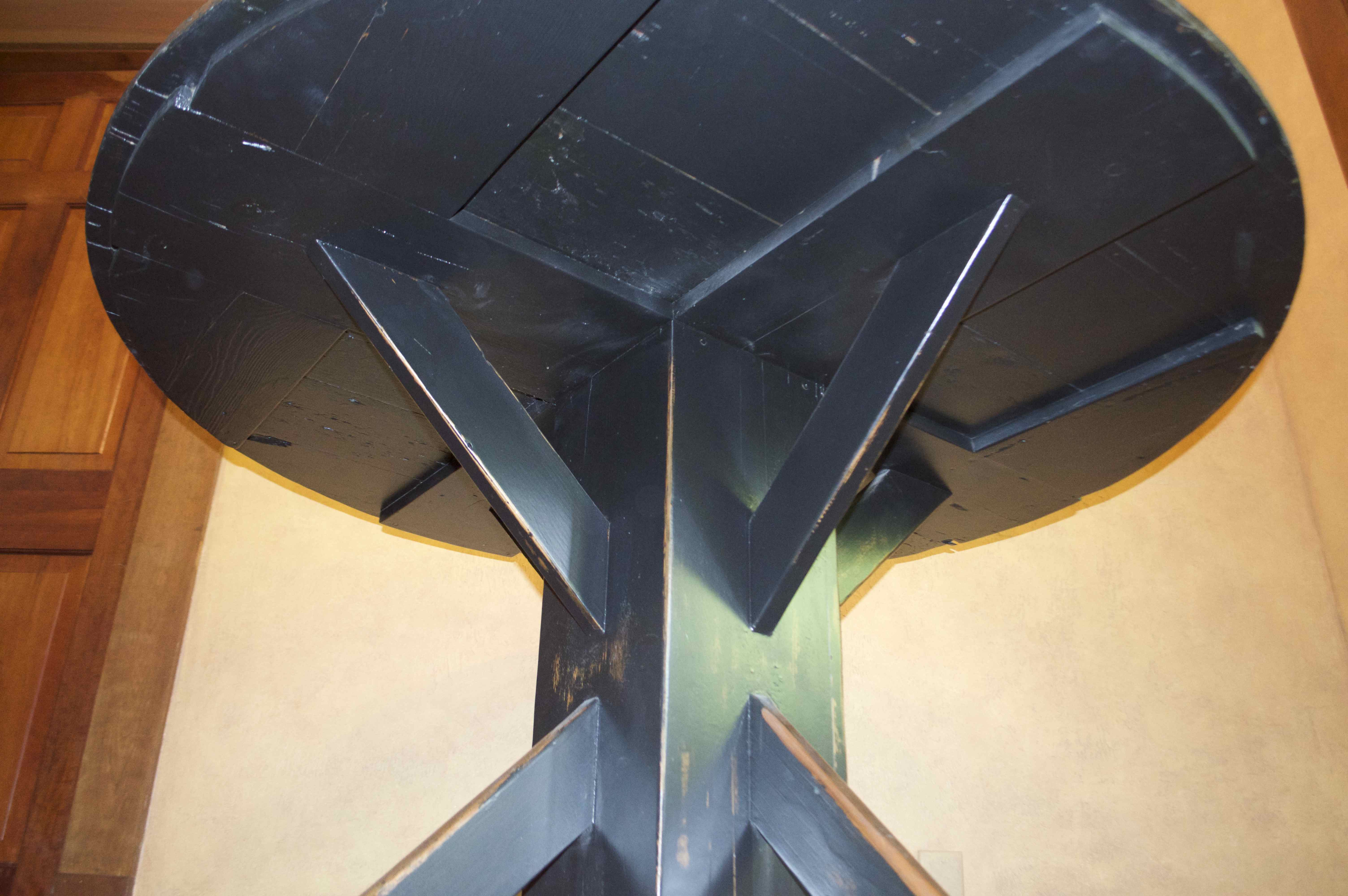 Painted Wood Bostonian Round Pedestal Table by Richard Mulligan