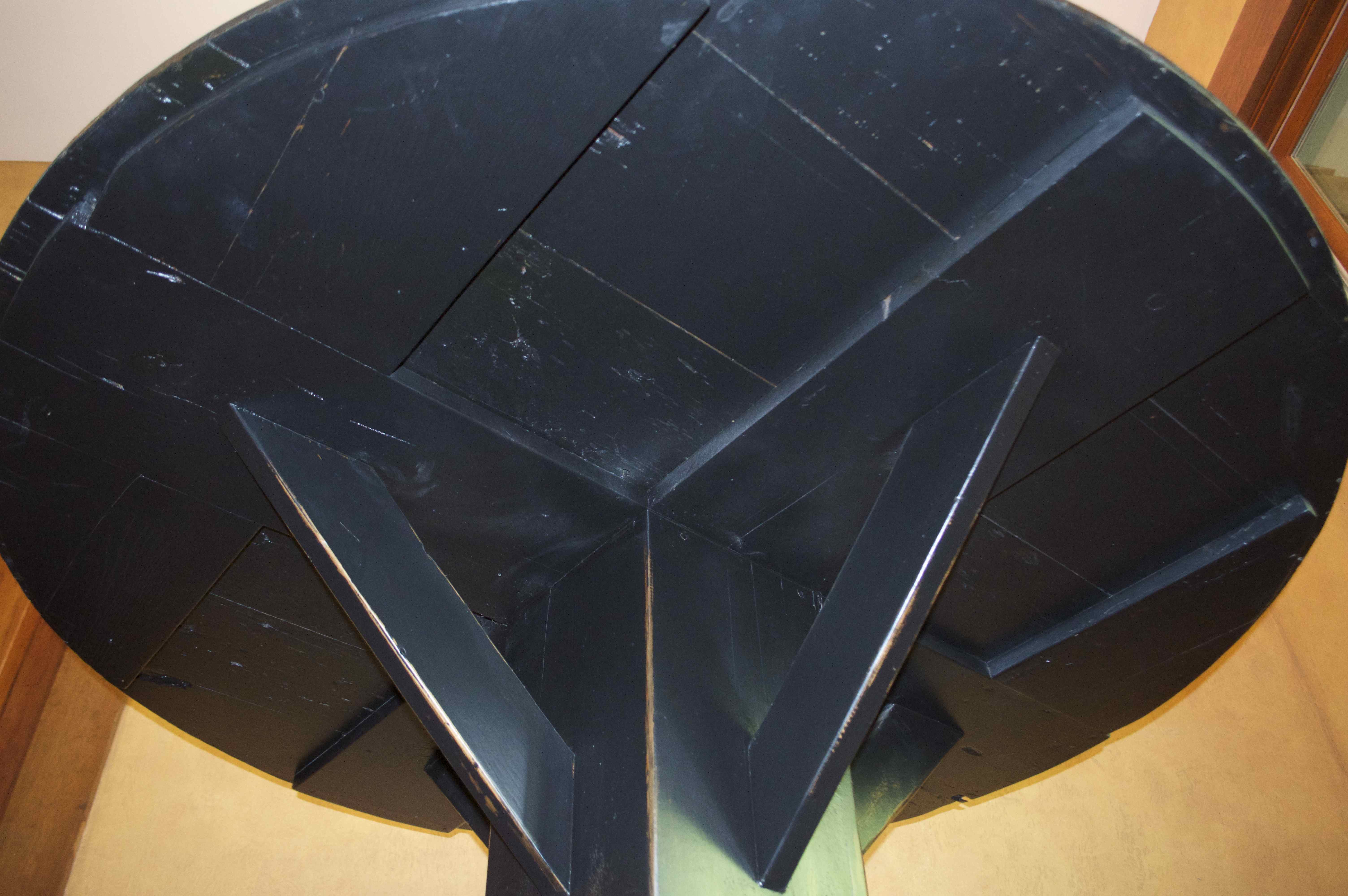 Painted Wood Bostonian Round Pedestal Table by Richard Mulligan