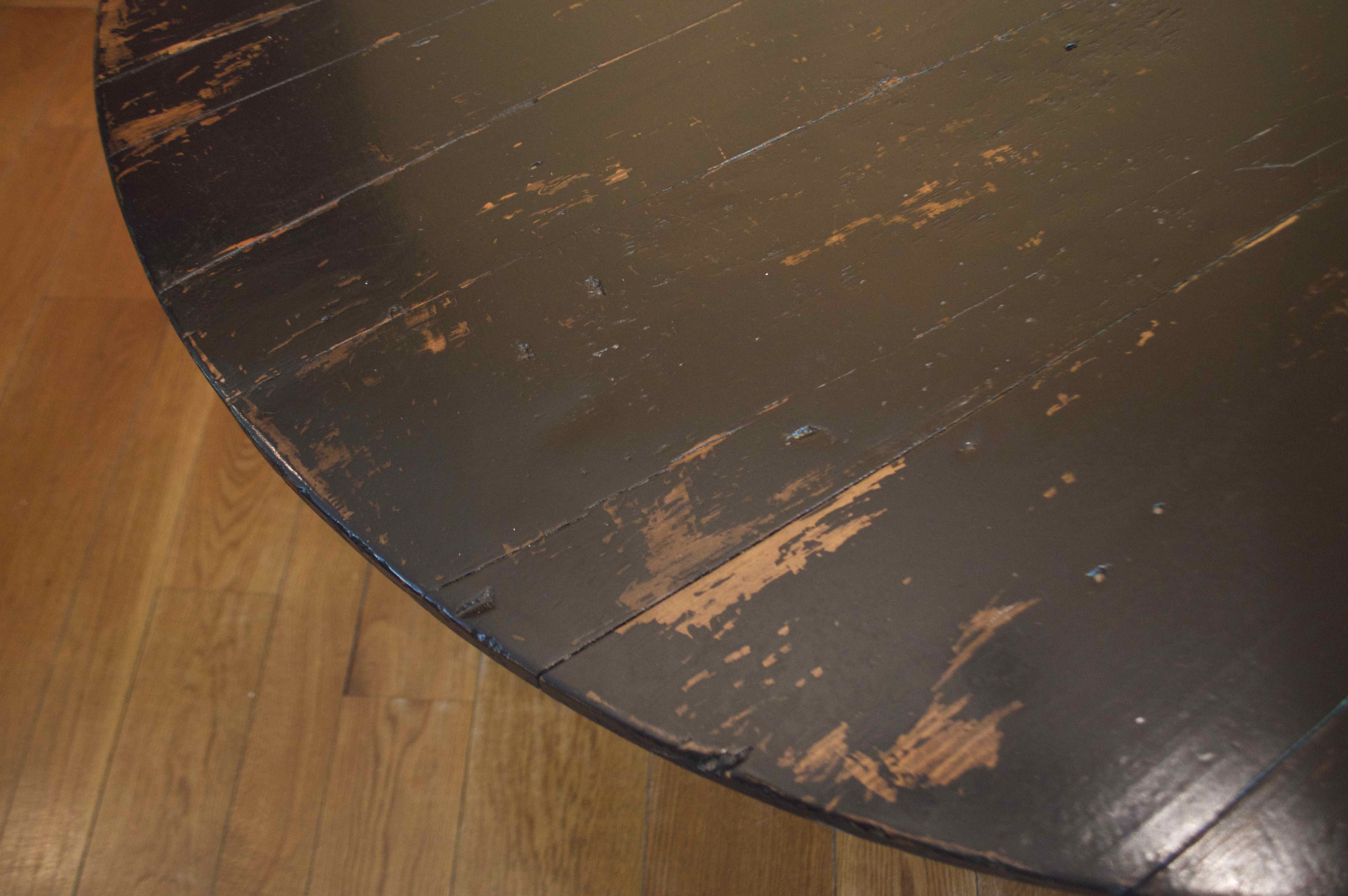 Painted Wood Bostonian Round Pedestal Table by Richard Mulligan