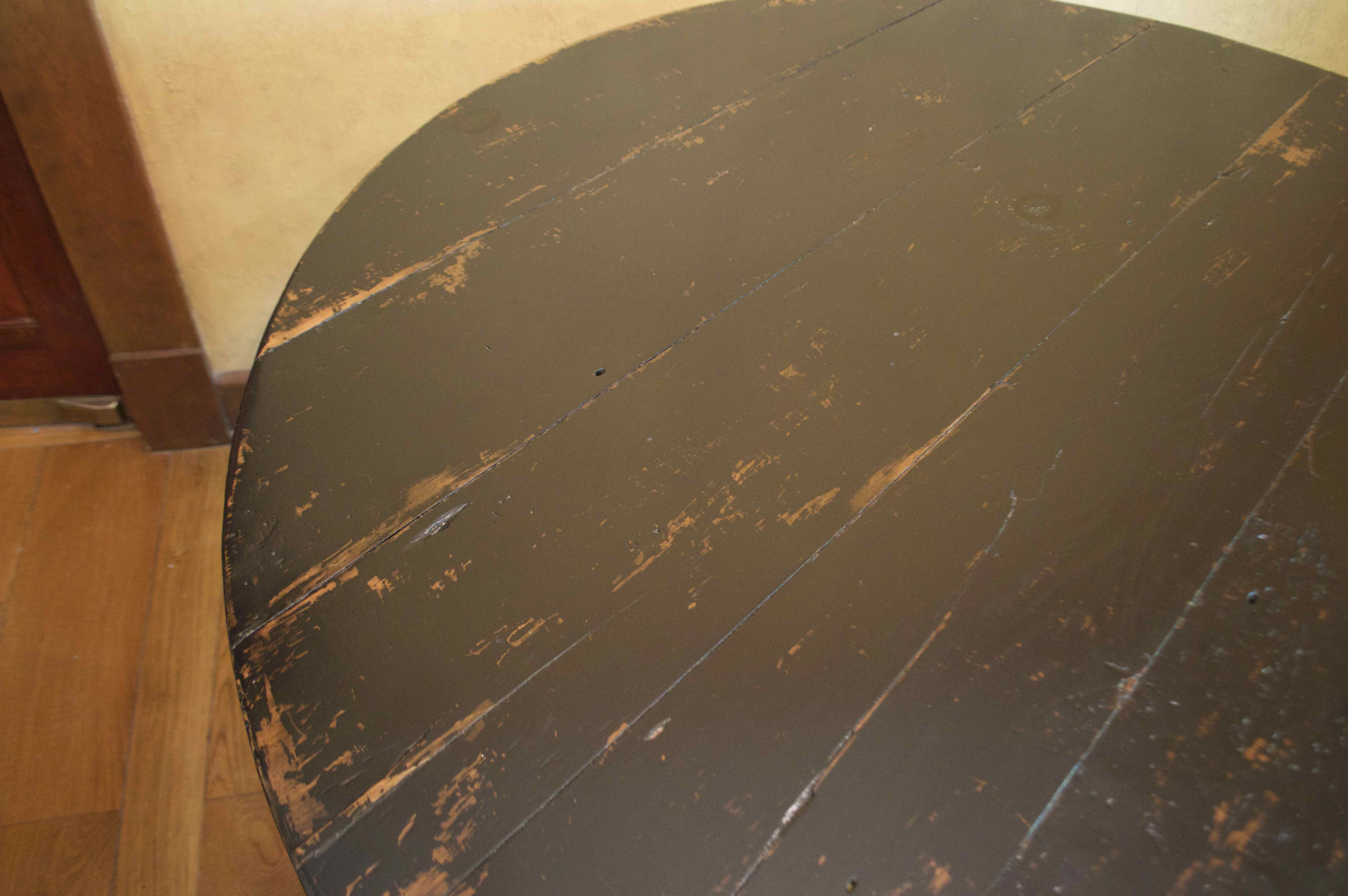 Painted Wood Bostonian Round Pedestal Table by Richard Mulligan