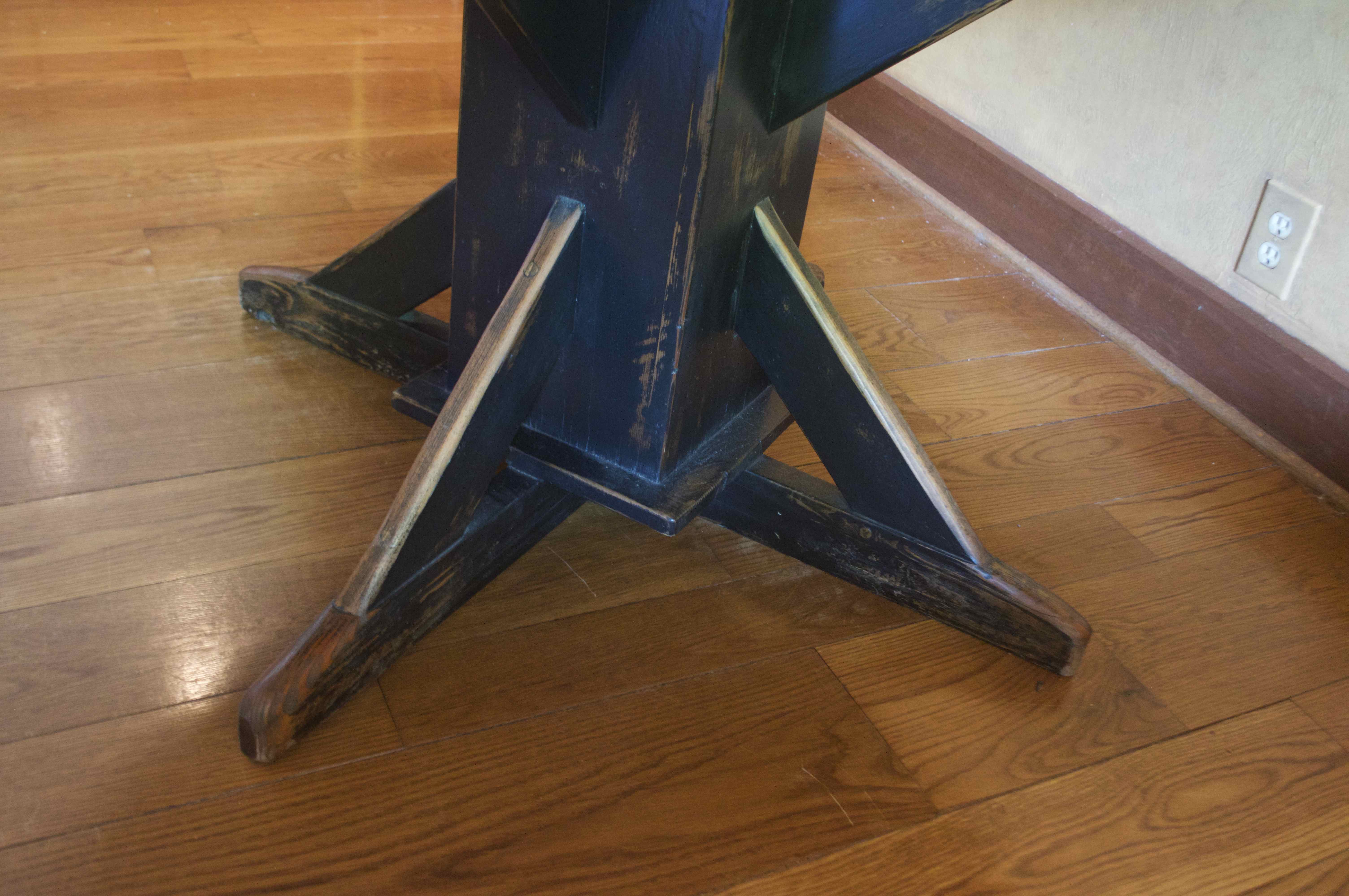 Painted Wood Bostonian Round Pedestal Table by Richard Mulligan