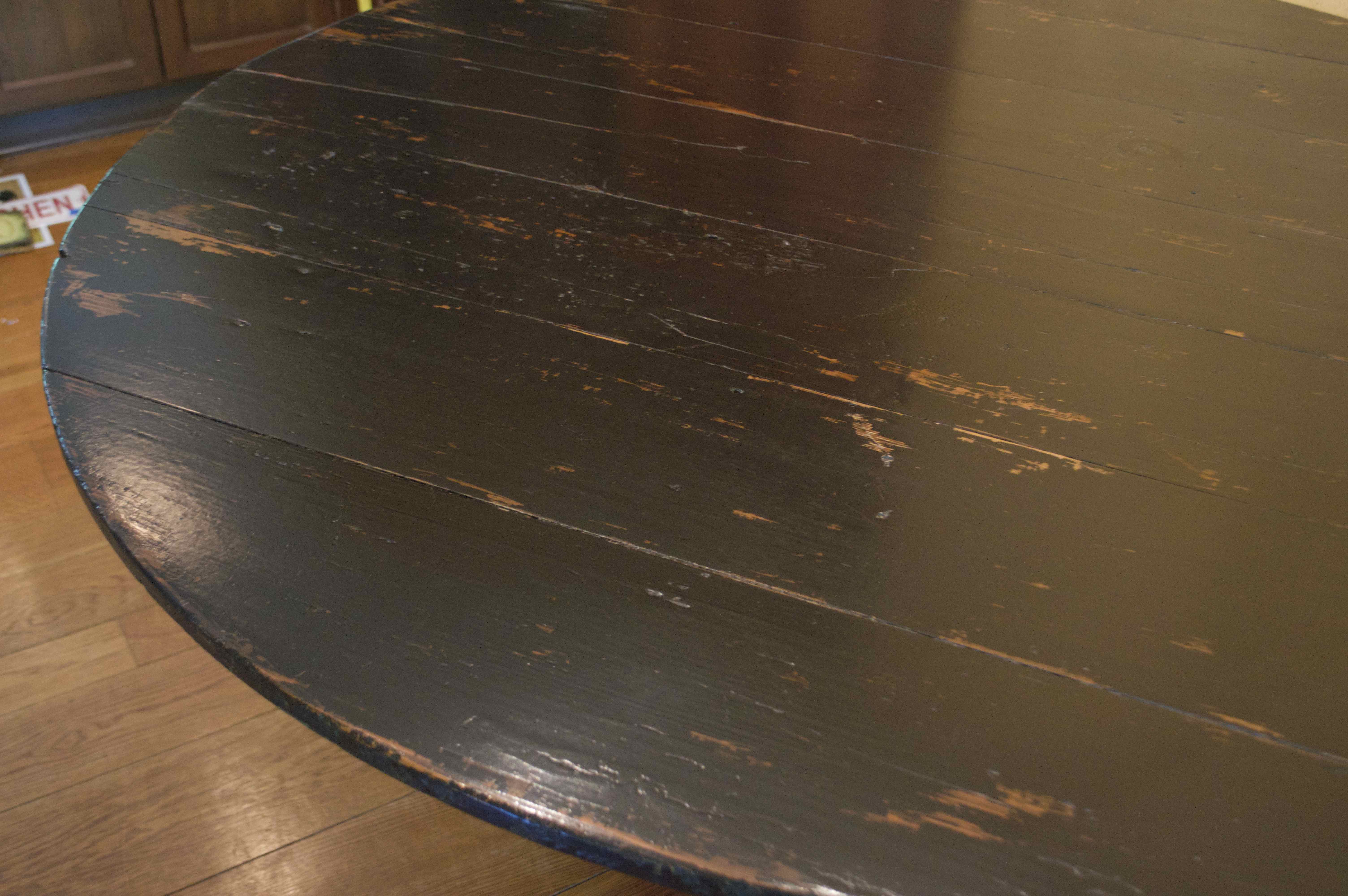 Painted Wood Bostonian Round Pedestal Table by Richard Mulligan