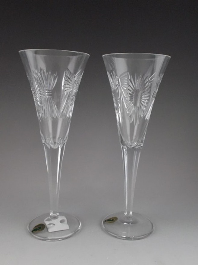 Waterford Millennium Five Universal Toasts Champagne Flutes  