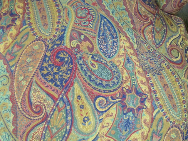 Two-Piece Sectional Paisley Sofa by Bernhardt