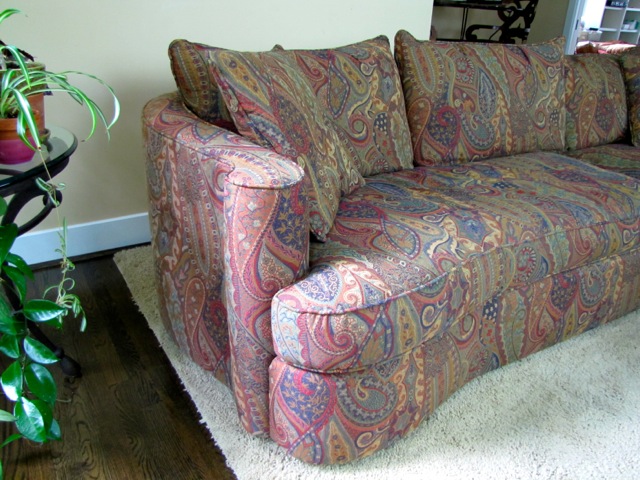 Two-Piece Sectional Paisley Sofa by Bernhardt