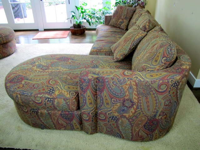 Two-Piece Sectional Paisley Sofa by Bernhardt